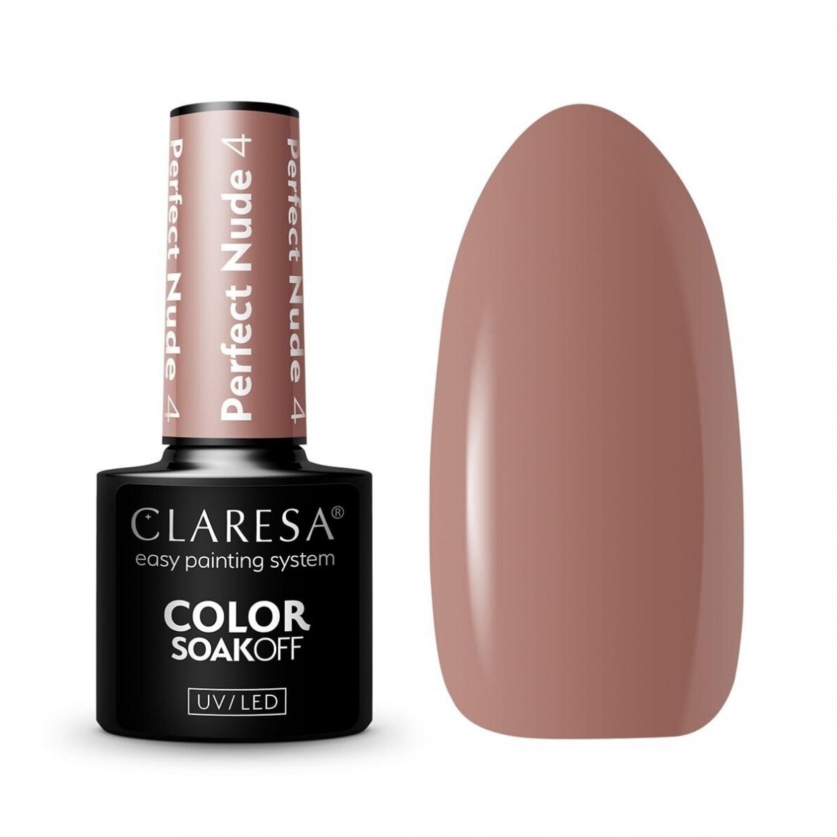 CLARESA long lasting hybrid gel polish PERFECT NUDE 4, 5g. CLARESA long lasting hybrid gel polish PERFECT NUDE 4, 5g.