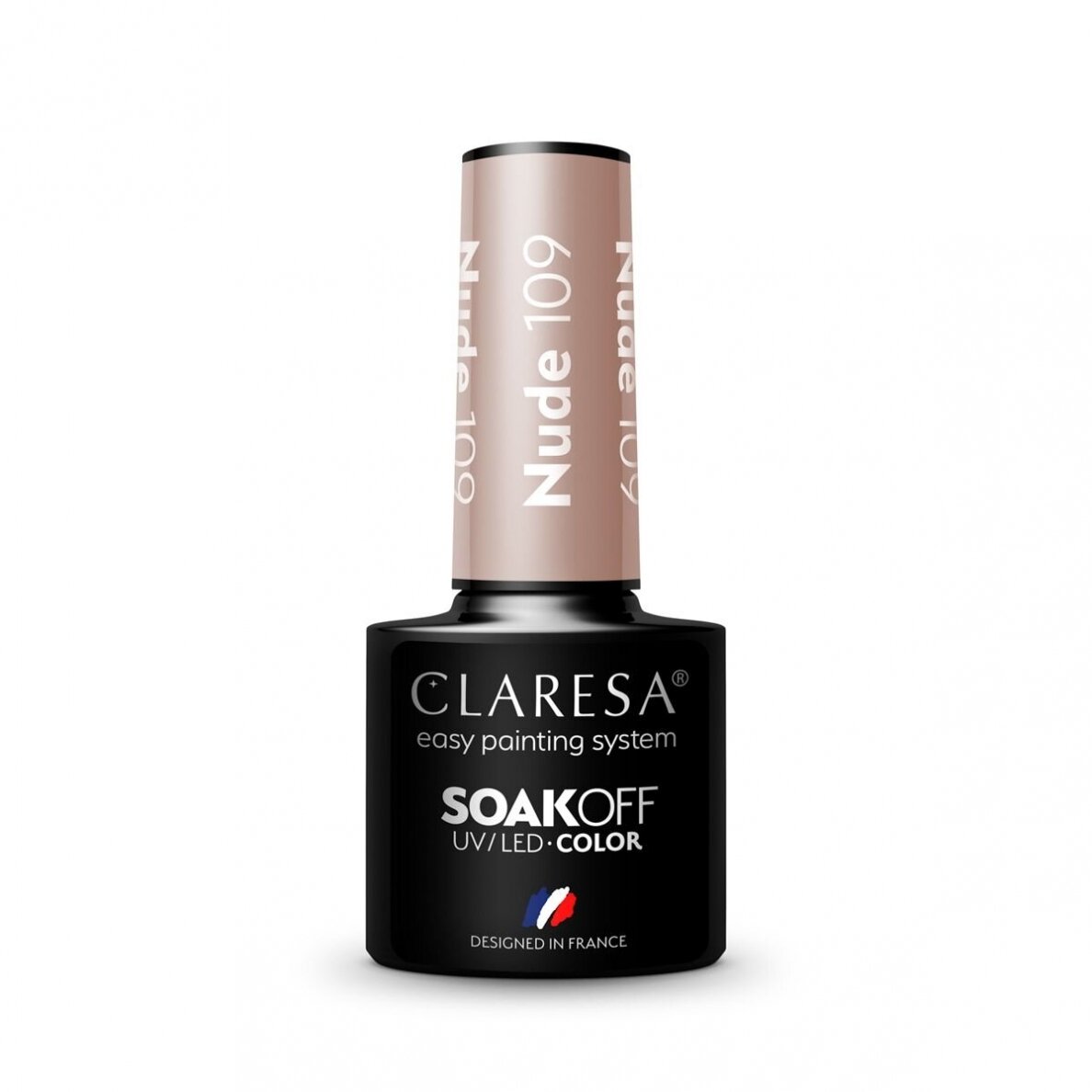 CLARESA стойкий гибридный гель лак для ногтей NUDE 109, 5g. 2 CLARESA стойкий гибридный гель лак для ногтей NUDE 109, 5g. 2