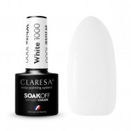 CLARESA long lasting hybrid gel polish WHITE 1000, 5g.