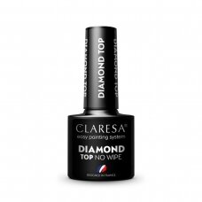 CLARESA TOP DIAMOND NO WIPE viršutinis gelinio lakavimo sluoksnis, 5 g.