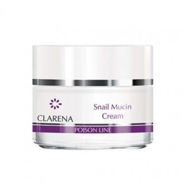 CLARENA POISON LINE SNAIL MUCIN CREAM light cream with snail mucin, 50 ml CLARENA POISON LINE SNAIL MUCIN CREAM light cream with snail mucin, 50 ml