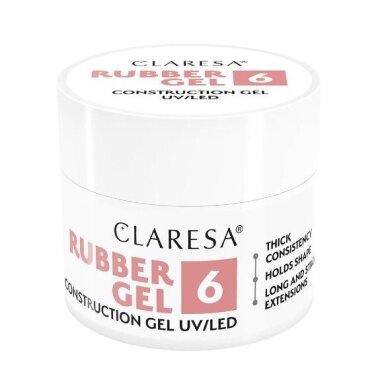 CLARESA gel polish base RUBBER GEL 6, 12 g CLARESA gel polish base RUBBER GEL 6, 12 g
