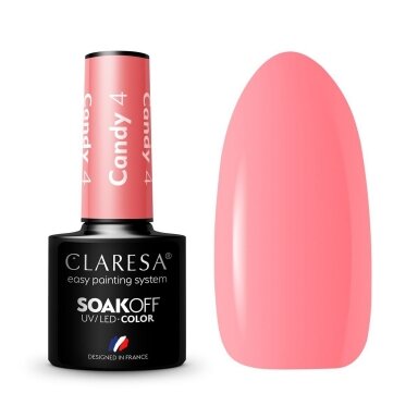 CLARESA long lasting hybrid gel polish CANDY 4, 5g. CLARESA long lasting hybrid gel polish CANDY 4, 5g.