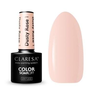 CLARESA long lasting hybrid gel polish DUSTY ROSE 1, 5 g.