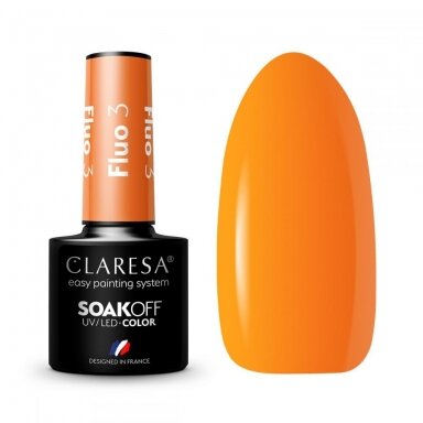 CLARESA long lasting hybrid gel polish FLUO 3, 5g. CLARESA long lasting hybrid gel polish FLUO 3, 5g.