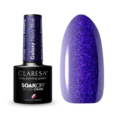 CLARESA long lasting hybrid gel polish Galaxy Navy Blue, 5g. CLARESA long lasting hybrid gel polish Galaxy Navy Blue, 5g.