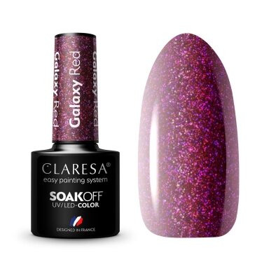 CLARESA long lasting hybrid gel polish Galaxy Red, 5g. CLARESA long lasting hybrid gel polish Galaxy Red, 5g.