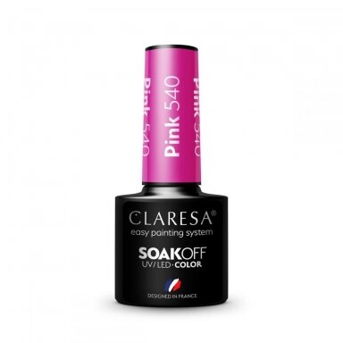 CLARESA long lasting hybrid gel polish PINK 540, 5g. CLARESA long lasting hybrid gel polish PINK 540, 5g.