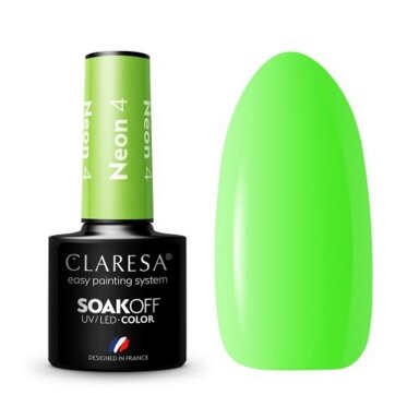 CLARESA long lasting hybrid gel polish NEON 4, 5g. CLARESA long lasting hybrid gel polish NEON 4, 5g.