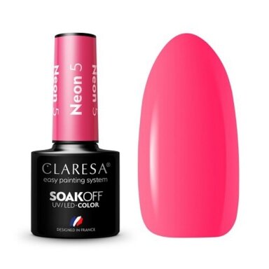 CLARESA long lasting hybrid gel polish NEON 5, 5g. CLARESA long lasting hybrid gel polish NEON 5, 5g.