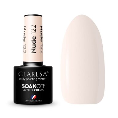 CLARESA long lasting hybrid gel polish NUDE 122, 5 g. CLARESA long lasting hybrid gel polish NUDE 122, 5 g.