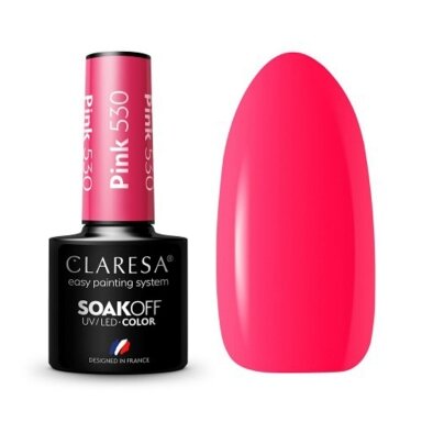 CLARESA long lasting hybrid gel polish PINK 530, 5g. CLARESA long lasting hybrid gel polish PINK 530, 5g.