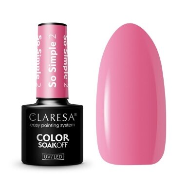CLARESA long-lasting hybrid nail polish PINK SO SIMPLE 2, 5g. CLARESA long-lasting hybrid nail polish PINK SO SIMPLE 2, 5g.