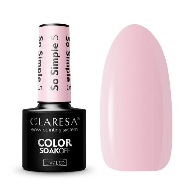 CLARESA long-lasting hybrid nail polish PINK SO SIMPLE 5, 5g. CLARESA long-lasting hybrid nail polish PINK SO SIMPLE 5, 5g.