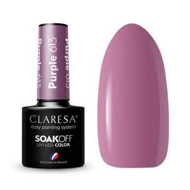 CLARESA long lasting hybrid gel polish PURPLE 613, 5g. CLARESA long lasting hybrid gel polish PURPLE 613, 5g.