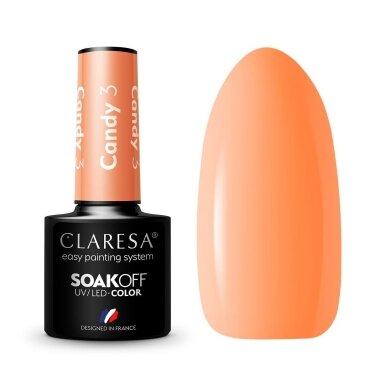CLARESA long lasting hybrid gel polish CANDY 3, 5g. CLARESA long lasting hybrid gel polish CANDY 3, 5g.