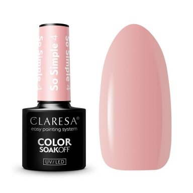 CLARESA long-lasting hybrid nail polish PINK SO SIMPLE 4, 5g. CLARESA long-lasting hybrid nail polish PINK SO SIMPLE 4, 5g.