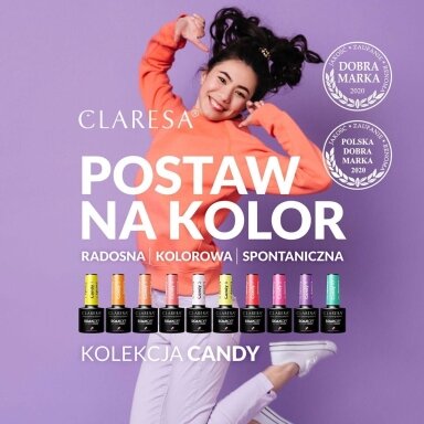 CLARESA long lasting hybrid gel polish CANDY 10, 5g. CLARESA long lasting hybrid gel polish CANDY 10, 5g.