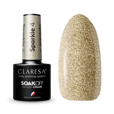 CLARESA long lasting hybrid gel polish SPARKLE 4, 5 g. CLARESA long lasting hybrid gel polish SPARKLE 4, 5 g.