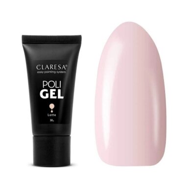 CLARESA POLI GEL nail extension polygel peach color LATTE, 30 g. CLARESA POLI GEL nail extension polygel peach color LATTE, 30 g.