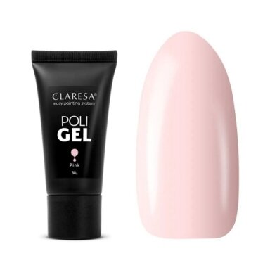 CLARESA POLI GEL nail extension polygel peach color PINK, 30 g.
