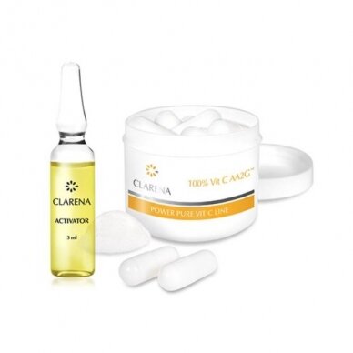 CLARENA POWER PURE VIT C serumas brandžiai į raukšles ir spalvos pakitimus linkusiai odai, 10x3 ml CLARENA POWER PURE VIT C serumas brandžiai į raukšles ir spalvos pakitimus linkusiai odai, 10x3 ml