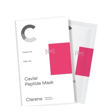CLARENA CAVIAR PEPTIDE MASK питательная и укрепляющая маска для лица с экстрактом икры и пептидами, 5 мл. CLARENA CAVIAR PEPTIDE MASK питательная и укрепляющая маска для лица с экстрактом икры и пептидами, 5 мл.