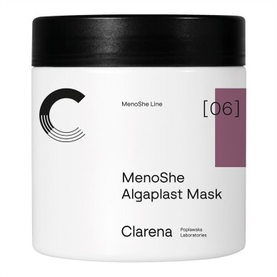 CLARENA MENOSHE ALGAPLAST MASK alginatinė kaukė brandžiai odai menopauzės laikotarpiu, 145 g CLARENA MENOSHE ALGAPLAST MASK alginatinė kaukė brandžiai odai menopauzės laikotarpiu, 145 g