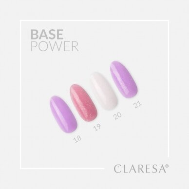 CLARESA hibridinė gelinio lakavimo bazė POWER BASE 21, 5 g. 2 CLARESA hibridinė gelinio lakavimo bazė POWER BASE 21, 5 g. 2