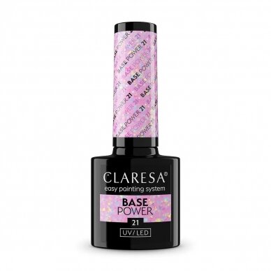 CLARESA hibridinė gelinio lakavimo bazė POWER BASE 21, 5 g. CLARESA hibridinė gelinio lakavimo bazė POWER BASE 21, 5 g.