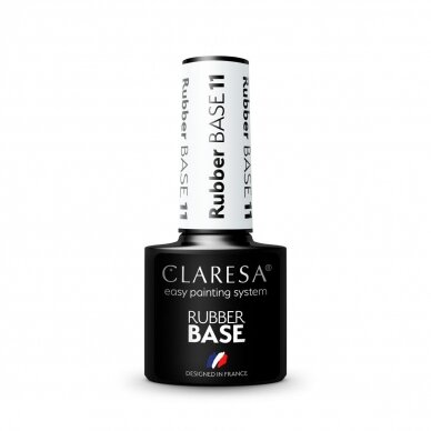 CLARESA hybrid rubber gel polish base RUBBER BASE 11, 5g. 2