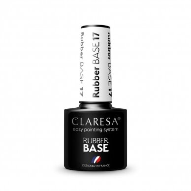 CLARESA hybrid rubber gel polish base RUBBER BASE 17, 5g. 2