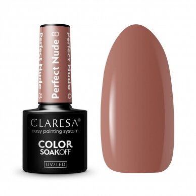 CLARESA ilgalaikis hibridinis nagų lakas PERFECT NUDE 8, 5g. CLARESA ilgalaikis hibridinis nagų lakas PERFECT NUDE 8, 5g.