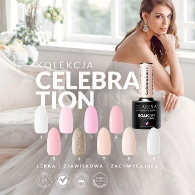CLARESA ilgalaikis hibridinis nagų lakas CELEBRATION 3, 5g. 2 CLARESA ilgalaikis hibridinis nagų lakas CELEBRATION 3, 5g. 2