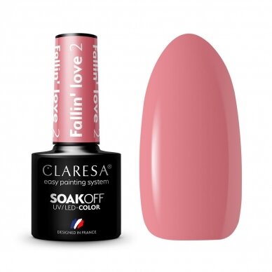 CLARESA long lasting hybrid gel polish FALLIN"LOVE 2, 5g. CLARESA long lasting hybrid gel polish FALLIN"LOVE 2, 5g.