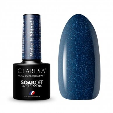 CLARESA стойкий гибридный гель лак для ногтей Make It Shine! 1, 5g.