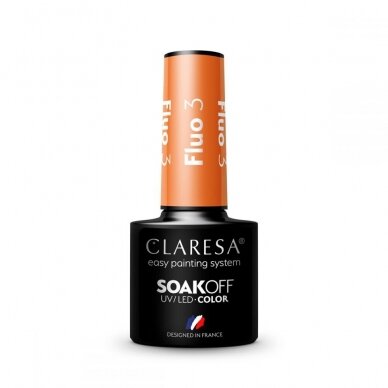 CLARESA long lasting hybrid gel polish FLUO 3, 5g. 1