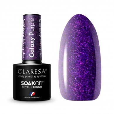 CLARESA long lasting hybrid gel polish Galaxy Purple, 5g. CLARESA long lasting hybrid gel polish Galaxy Purple, 5g.