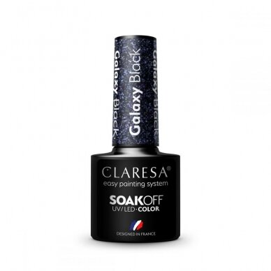 CLARESA long lasting hybrid gel polish Galaxy Black, 5g. 2