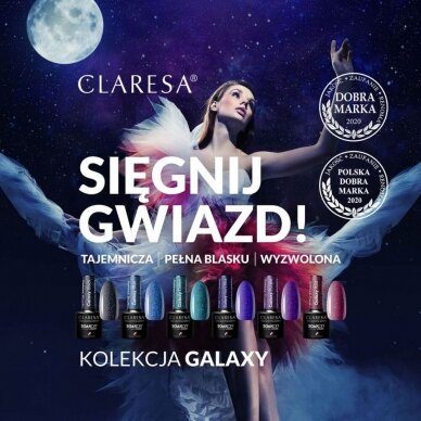 CLARESA long lasting hybrid gel polish Galaxy Black, 5g. 3