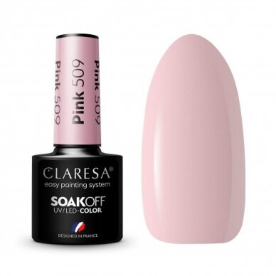 CLARESA long lasting hybrid gel polish PINK 509, 5g. CLARESA long lasting hybrid gel polish PINK 509, 5g.