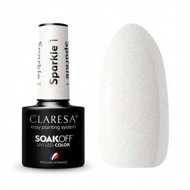CLARESA long lasting hybrid gel polish SPARKLE 1, 5 g.