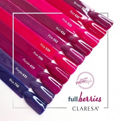 CLARESA ilgalaikis hibridinis nagų lakas PURPLE 619, 5g. 1 CLARESA ilgalaikis hibridinis nagų lakas PURPLE 619, 5g. 1