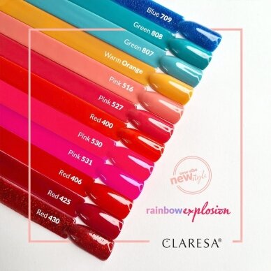 CLARESA long lasting hybrid gel polish RED 400, 5g. 1