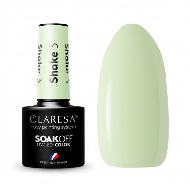CLARESA long lasting hybrid gel polish SHAKE 3, 5g. CLARESA long lasting hybrid gel polish SHAKE 3, 5g.