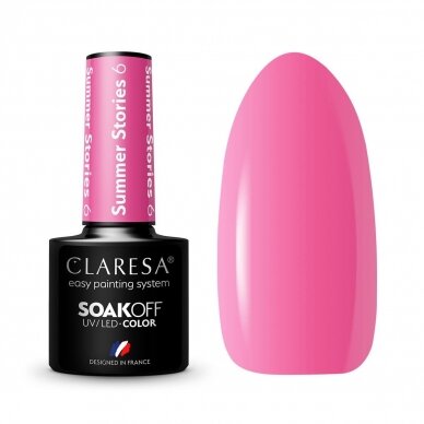 CLARESA long-lasting hybrid nail polish SUMMER STORIES 6, 5g. CLARESA long-lasting hybrid nail polish SUMMER STORIES 6, 5g.