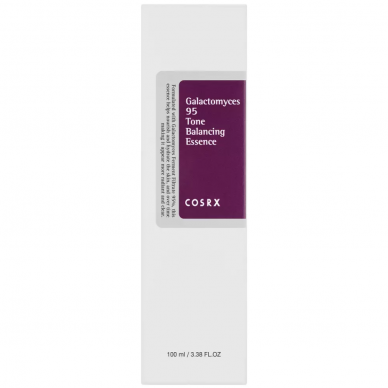 COSRX Galactomyces 95 Tone Balancing Essence balansuojanti veido esencija, kuri intensyviai lygina nevienodą odos atspalvį, 100ml.