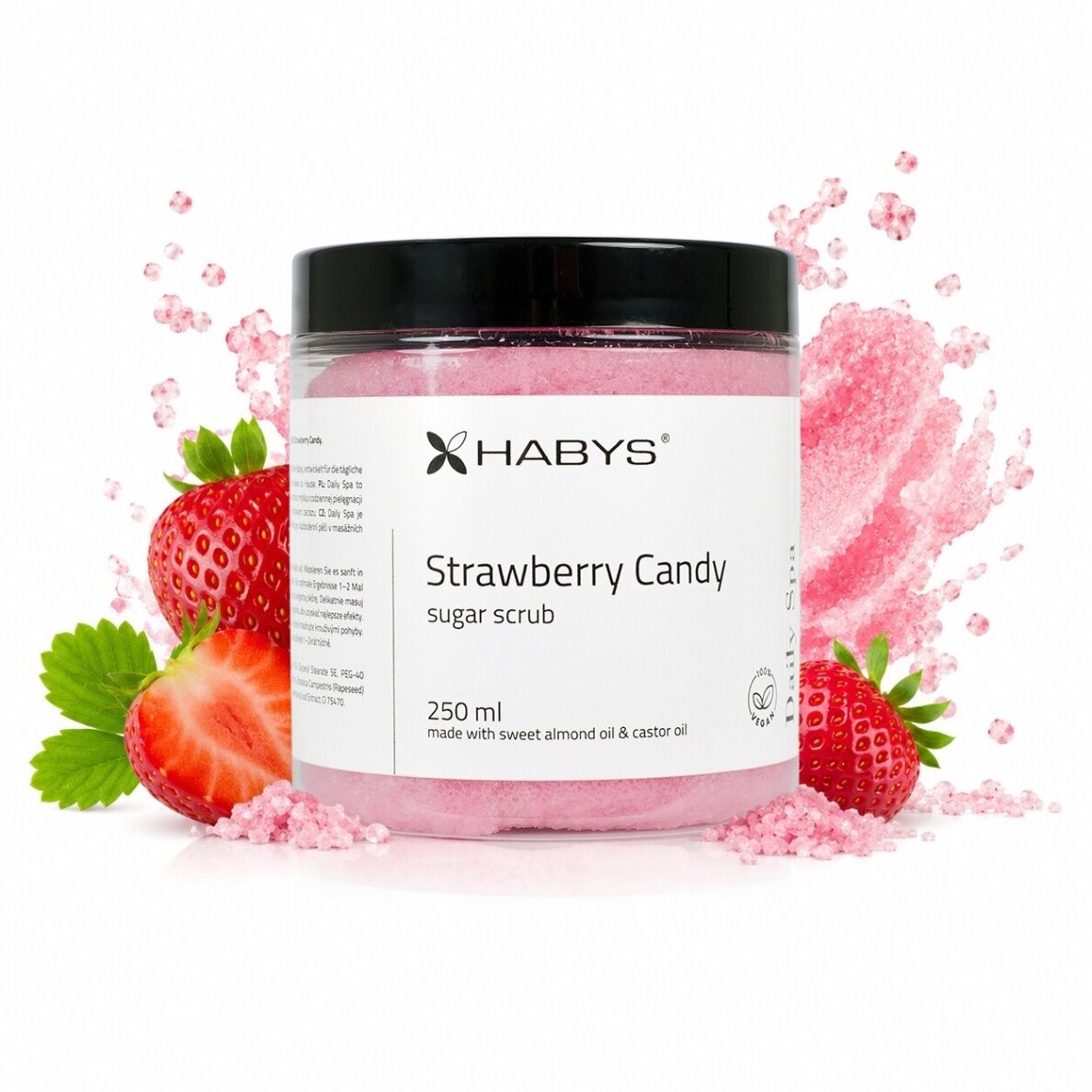 DAILY SPA sugar body scrub STRAWBERRY CANDY, 250 ml