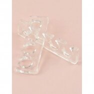 Reusable Silicone Disinfectable Toe Tabs for Pedicure (1 Pair), clear