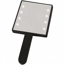 Decorative mirror with handle and LED light for showing make-up